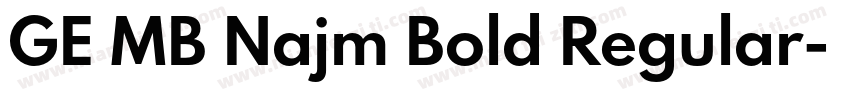 GE MB Najm Bold Regular字体转换